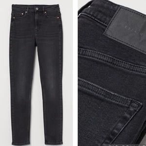H&M Vintage Inspired Washed Black High Waist Jeans